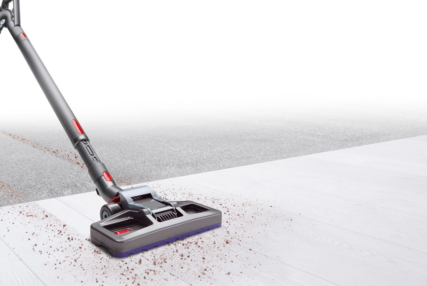Dual mode cleaner head on hard floor